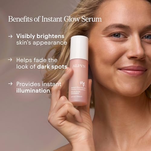 ALPYN Instant Brightening Glow Serum I Multitasking Serum I Visible Glow I Targets Fine Lines