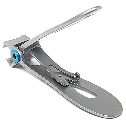 KOHM Nail Clippers for Thick Nails - Heavy Duty, Wide Mouth Professional Fingernail and Toenail Clippers for Men, Women & Seniors, Silver