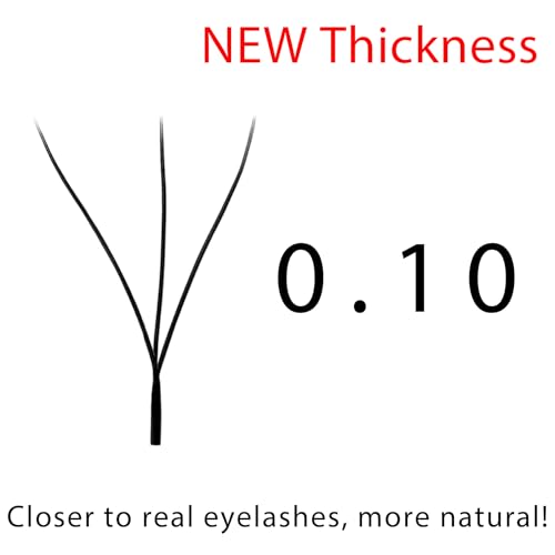 3D Lash Extensions, 0.10mm D Curl MIX8-15mm 12 Rows/Tray, W Shape Flat Stem, PBT Natural Eyelash Grafting for Beginner Artist, Lash Tech, Beauty Salon(3D-Matte Black-0.10-D-MIX8-15mm)