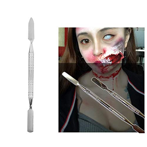 Wax Spatula, Stainless Steel Double-Ended Scar Wax Spatula Applicator Special Effects FX Makeup Tool(S)