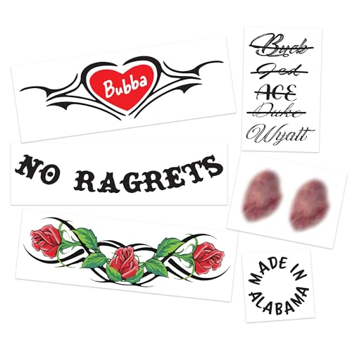 Female White Trash Temporary Tattoos/Easier than makeup/Perfect for Halloween/HillBilly Costume Idea