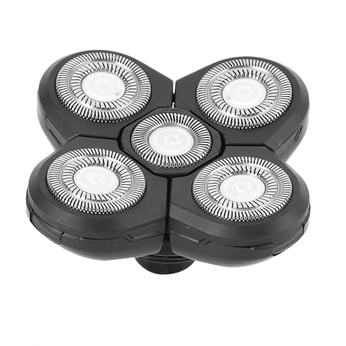 Men Electric Shavers Replacement Head Electric Beard Shaver 5 Blade Rotating Head Accessory Replacement (Spare 5 Blades)