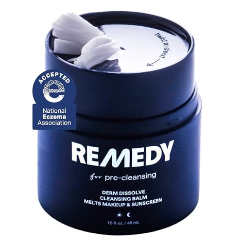 Remedy for Pre-Cleansing | Derm Dissolve Cleansing Balm | Melts Makeup and Sunscreen | Ceramides Safflower Lipids Centella | Fragrance Free| By Dermatologist Dr. Shah | 1.5 Fl Oz