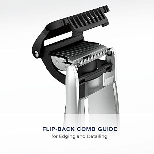 ConairMAN Beard Trimmer for Men, for Face and Mustache, Wet/Dry Beard and Stubble Trimmer, Flex Contouring Head with 15 Precise Settings and Premium