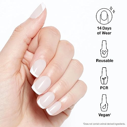 Bundle of OPI xPress/ON Press On Nails, With Nail Glue, French Tip Nail Art, Short, French Press + OPI Repair Mode Bond Building Nail Serum, Clear, 0.3 fl oz
