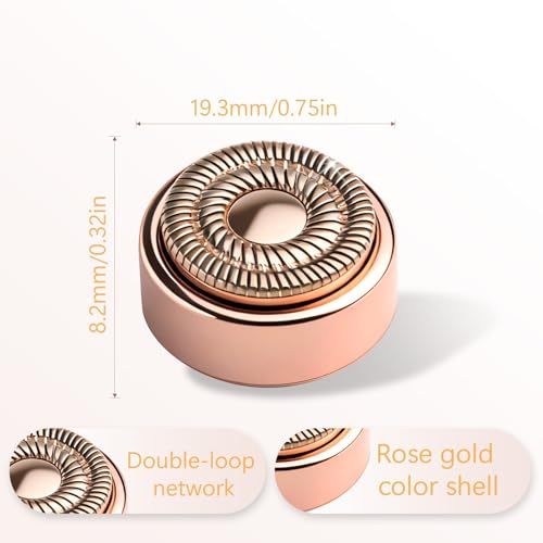 Gen 2 Replacement Heads Compatible with Flawless Facial Hair Remover, Replacement Blades£¬Rose Gold (4 Pcs)