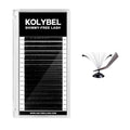KOLYBEL SHIMMY-FREE Lash Extension 0.03 C Curl Volume Lash Extensions 8-16mm Lash Trays Matte Ultra Lightweight Shimmy-Free Eyelash Extensions Professional Supplies for Lash Techs(0.03 C 8-16mm)