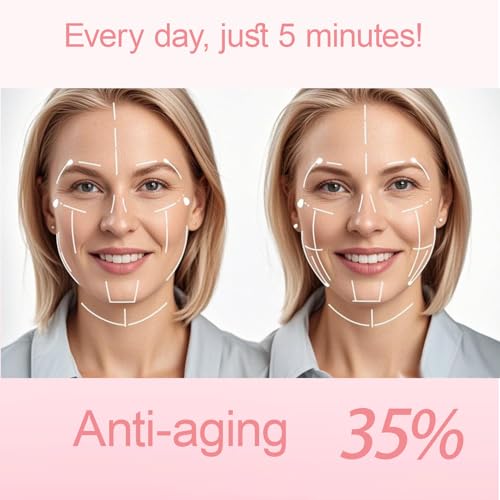 Face Massager Tool 4 Color Modes Red Light Therapy for Face Neck Skin Care at Home £¬Gua Sha Facial Tools, Pink