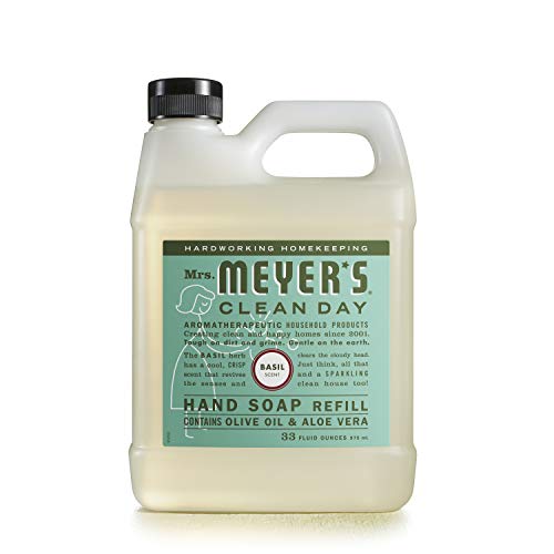 Mrs. Meyers Liquid Hand Soap Refill Liquid 33 Oz Basil Scent