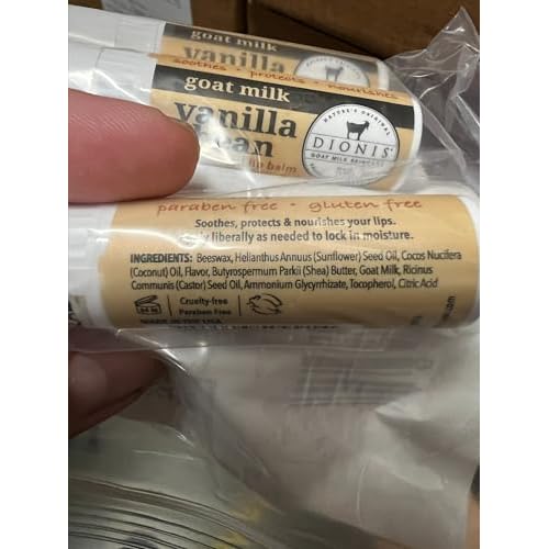 Dionis Goat Milk Lip Balm Vanilla Bean 0.28 oz (Pack of 3)