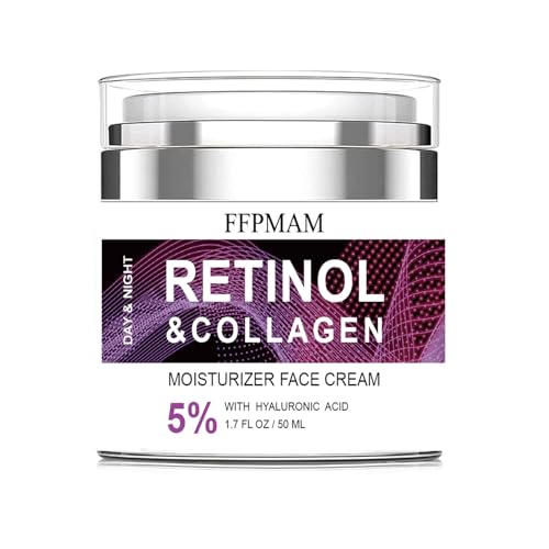 Retinol Cream for Face Anti Aging: Wrinkle Cream for Face Neck with Collagen Hyaluronic Acid - Night Moisturizer for Men Women - Facial Skin Care(1.7FL.Oz)