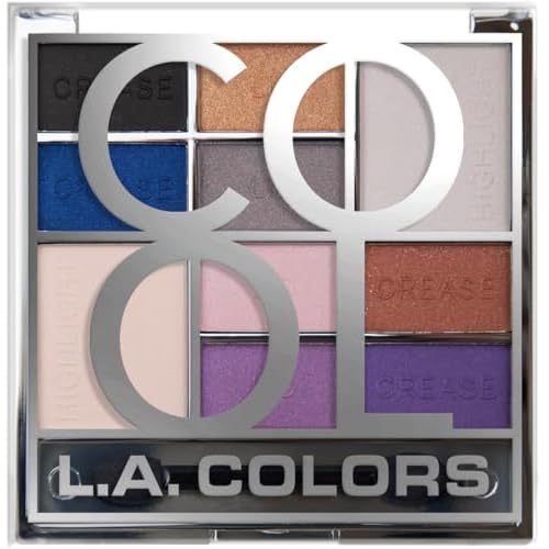 L.A. COLORS Color Block Eyeshadow, Cool CES137B (Pack of 2)