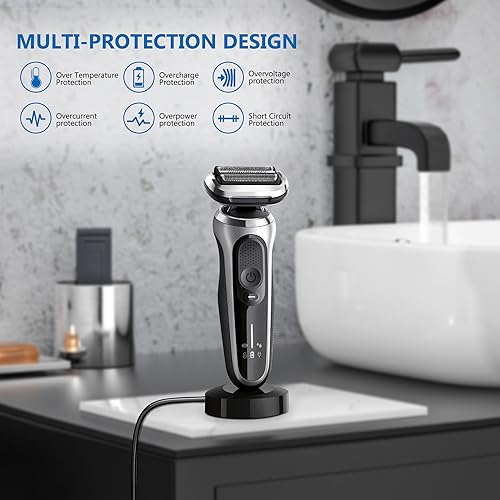 12V Charger for Braun Shaver 9 8 7 6 5 3 1 XT5 Series, Power Cord for Braun S3 S6 S7 S8 S5 S9 S1 Electric Razor 3040s 340s 9385cc 370 720 760cc 790cc 720s-4 7865cc 9090cc 9330s 5018s (5Ft)