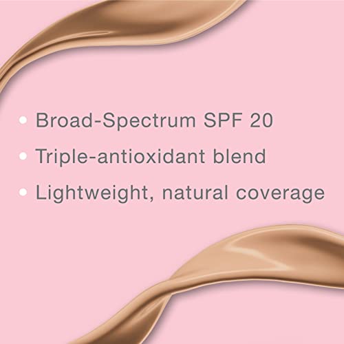 Neutrogena Healthy Skin Liquid Foundation Makeup with Broad Spectrum SPF 20 Sunscreen, Lightweight, Medium Coverage Makeup with Sunscreen and Pro-Vitamin B5, Caramel 105, 1 fl. oz