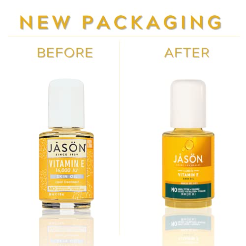 JASON Vitamin E 14,000 IU Moisturizing Oil, For Nourishing Dry Spots, 1 Fluid Ounces (Pack of 2)