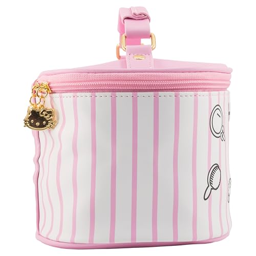 Sanrio Hello Kitty Makeup Bag ? Makeup Organizer, Travel Toiletry Bag for Women & Girls | Cute Cosmetic Bag, Train Case for Kids, Travel Bag, Toiletry Bag for Women, Make up Storage | Ages 3+