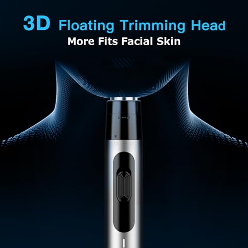 Ear and Nose Hair Trimmer for Men, USB Rechargeable Nose Clipper Professional Painless Nasal Shaver Razor 3 in 1 Electric Eyebrow Facial Hair Trimmer Kit Waterproof Dual-Edge Blades Easy Cleansing
