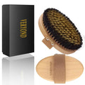 Copper Dry Brushing Body Brush with Ion Charged Bristles Dry Brush for Lymphatic Drainage, Exfoliating Body Brushs,Reduce Stress (L)