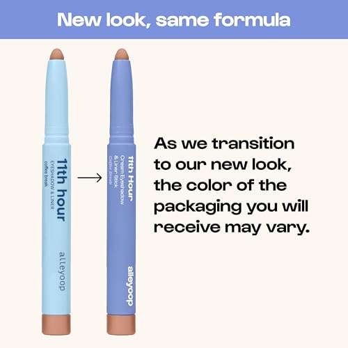 ALLEYOOP 11th Hour Waterproof Cream Eyeshadow Stick ? Long-Lasting Eye Shadow Pencil & Eyeliner, Cream to Powder Stick & Highlighter ? Smudge-Proof Eyeshadow Shimmer, Champagne Shimmer