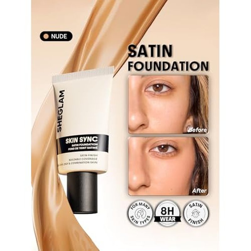 SHEGLAM Skin Sync Satin Foundation-Nude