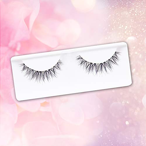 Andrea Curl Natural False Lashes Style 90 ? Black, Lightweight, Natural Strip Lashes for Voluminous Curl, 4 Pack