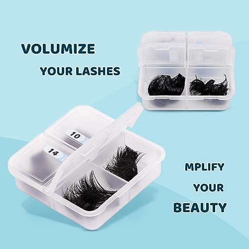 Lash Clusters,Eye Lash Clusters,DIY Lash Extensions Clusters,Individual Lashes,Eyelash Clusters,Lash Clusters D Curl For Home Use,96 Pcs 0.07D 10/12/14/16mm Mix (G09)
