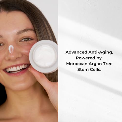Hydrating Korean Moisturizer w/Moroccan Argan Tree Stem Cells, Korean Taiwanese Skincare Stem Cell Face Cream w/Squalane & Antioxidants, Lightweight, Firms, Repairs & Boosts Collagen
