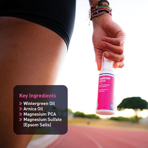 Wintergreen Magnesium Body Gel, 3.4oz ? with Pure Magnesium and Arnica Oils, Non-Greasy Gel for Soothing Massage and Relaxation