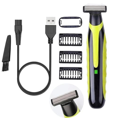 LinMei Men¡¯s Electric Shaver Full Body Wet & Dry Shaver, USB-C Fast Charging, IPX5 Waterproof, Cordless Razor for Face, Head, Body Includes Beard Trimmer Attachment (Trimmer)