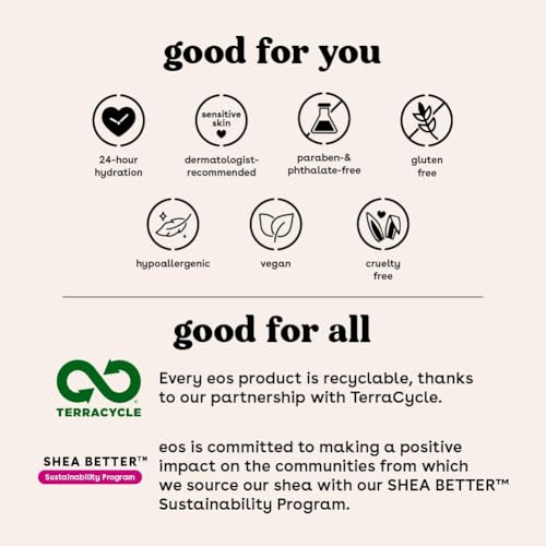 eos Shea Better Hand Cream - Vanilla Cashmere Hand Lotion | Instant Hydration + Lasting Protection | 2.5 oz,(Pack of 2)