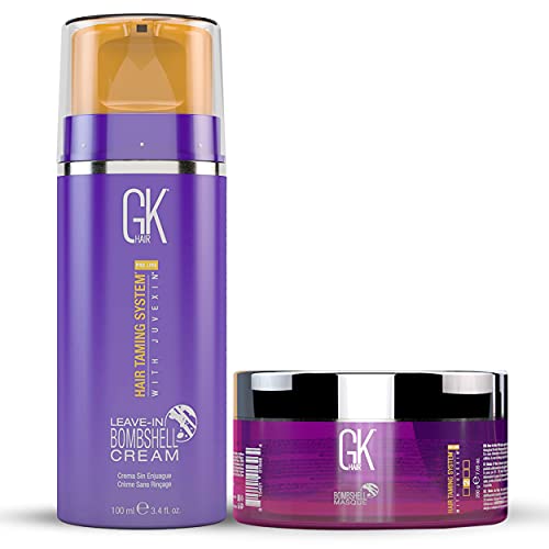 Global Keratin GK HAIR Shield Shampoo and Conditioner Duo (240ml/ 8.11 fl. oz) | Organic Argan Oil Hair Serum 50ml For Frizz Control Dry Damage Hair Repair