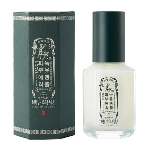 Nogyu Skin Rebirth Ampoule 40 ml / 1.35 fl oz ? Hydrating Face Serum with Deer Fat Oil, Sacha Inchi Oil & Hyaluronic Acid