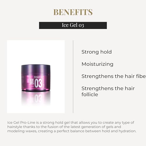 SALERM - Hair Styling Gel - Ice Gel 03-200 ml - Strong Hold - Wet Look Gel - Hair Hold and Hydration - With Arginine - Strengthens Hair Fiber