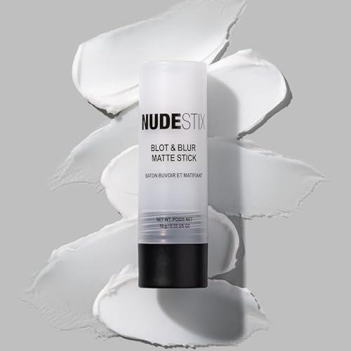 Nudestix Blot & Blur Matte Primer Stick ? Lightweight Balm-to-Powder Formula for Shine Control, Pore Blurring & Makeup Prep | With Volcanic Ash, Silica & Vegan Skincare Actives