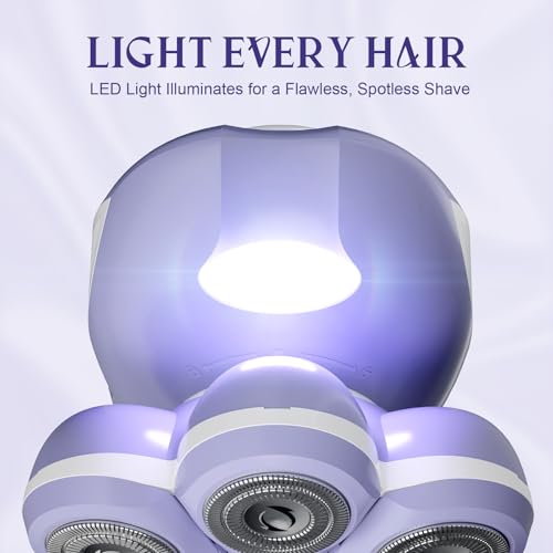 7D Electric Razors for Women: Fast & Painless Full-Body Shaver for Legs & Face ? Waterproof Ladies Hair Remover w/Light & Travel Cover ? Wet/Dry Use, Smooth Close Shaving, Gifts for Women