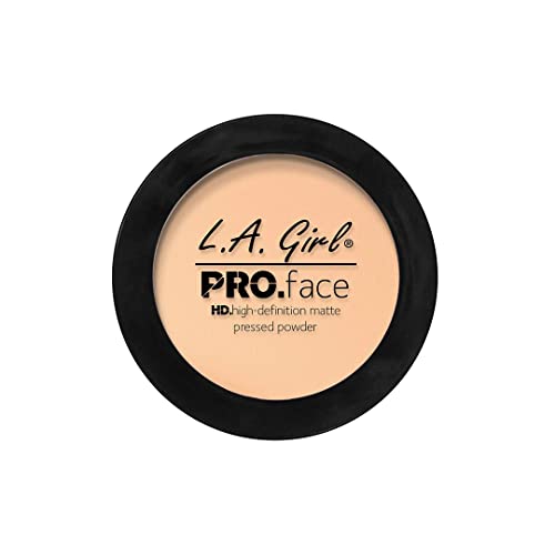 L.A. Girl Pro.Face Matte Pressed Powder, Creamy Natural GPP604 (Pack of 2)