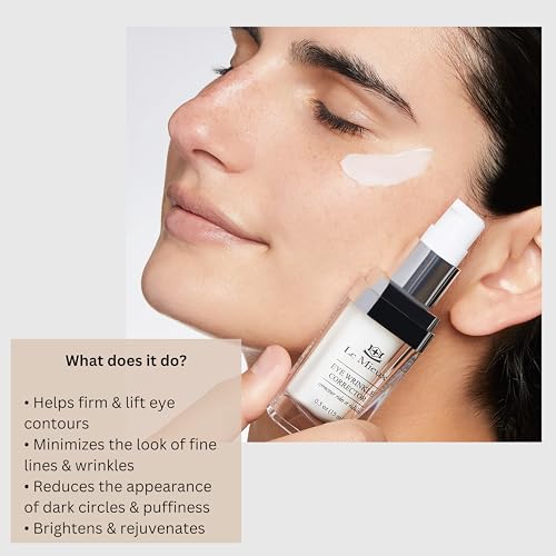 Le Mieux Eye Wrinkle Corrector Cream - Hyaluronic Acid Moisturizer for Eyes with 7 Potent Peptides & Amino Acids, Under Eye Corrector Cream (0.5 oz / 15 ml)