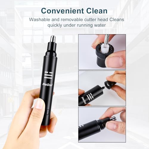 2 Pack Nose Hair Trimmer for Men & Women Professional Painless Eyebrow Facial Hair Trimmer for Male and Female Travel Ear and Nose Hair Clipper USB Rechargeable Trimmers with Digital Display