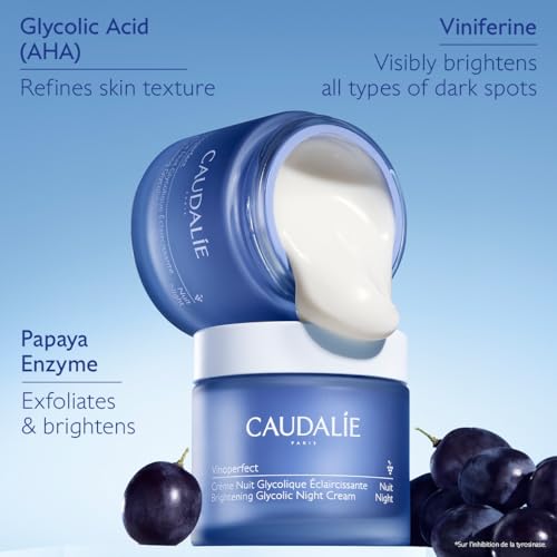 Caudalie Vinoperfect Dark Spot Brightening Glycolic Night Cream, Refillable Packaging - 50 mL