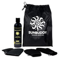 Tan Physics Self Tanner & Sunbuddy Deluxe Bundle (6pcs)?Face & Body Tanner Mitts, Exfoliation Glove, Application Mitt, Storage Bag & 8oz True Color Sunless Tanning Lotion-self tanning mitt applicator