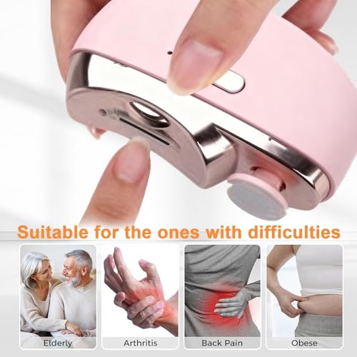 Easyclip Smart Nail Clipper - 3 in 1 Smart Electric Nail Clippers for Seniors, Baby and Adults,Polishing Clipper with LED Light,Suitable for Fingernail Toenails(White)