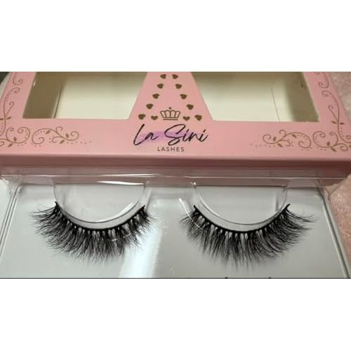 La Sini ANGEL 9mm Lashes - Natural Mink - Light, airy and graceful - Lightweight, Reusable False Eyelashes with Flexible Band, Natural Volume for Glamorous Eye Look, 1 Pair