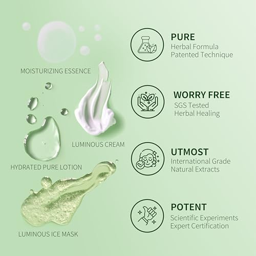 Moisturizing Facial Essence, Luxurious Herbal Hydrating Serum for Face & Neck, Enriched with Centella Asiatica, Ginseng & Osmanthus, 1 fl. oz