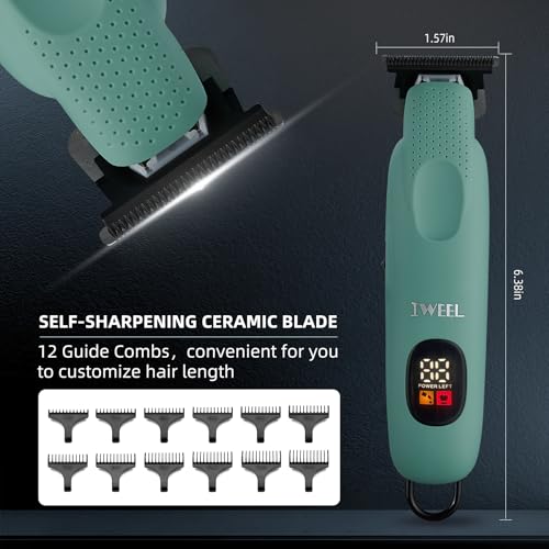 Beard Trimmer for Men Professional Hair Trimmer for Men Hair Clippers Eletric Razor Shavers Zero Gapped T Blade Edgers Liners Cordless Rechargeable Mustache Grooming Kit for Body