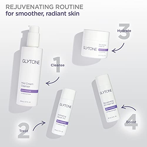 Glytone Mild Cream Cleanser | Exfoliate & Moisturize with 3.4 Free Acid Value Glycolic Acid & Glycerin | Face Wash for Women Removes Makeup & Oil | Face Cleanser for Dry Skin | 13.5 Fl oz.