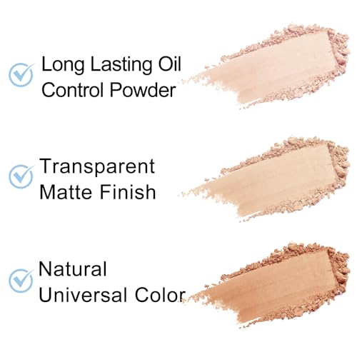 Hydrating Face Powder, Oil Control Face Pressed Powder, Long-lasting Flawless Setting Powder, Matte Waterproof Makeup for Oily Combination and Mature Skin