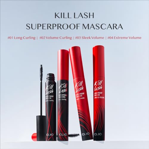 CLIO Kill Lash Superproof Mascara (01 LONG CURLING BLACK) - OLD VERSION