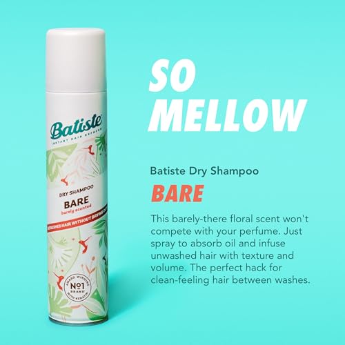 Batiste Dry Shampoo, Bare Fragrance, Refresh Hair and Absorb Oil Between Washes, Waterless Shampoo for Added Hair Texture and Body, 5.71 oz
