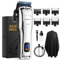 SUPRENT Cordless Hair Clippers for Men Professional Hair Cutting Trimmer with LED Display Trimmer for Barbers & Home Use