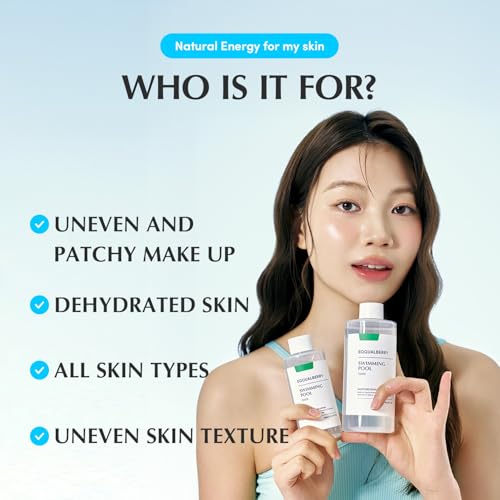 EQQUALBERRY Swimming Pool Toner & Toner Pads Set ? Hydrating & Exfoliating Duo for Pore Care and Smooth, Radiant Skin | Korean Vegan Skincare with Hyaluronic Acid & Centella